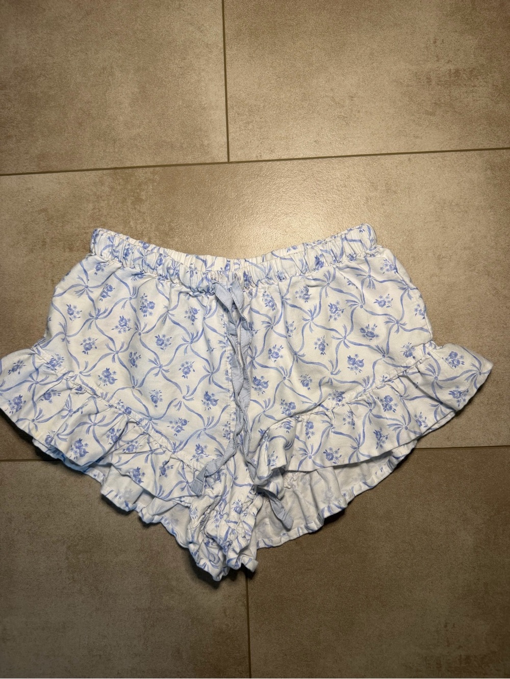 LoveShackFancy x Pottery Barn Teen Ruffle PJ Shorts